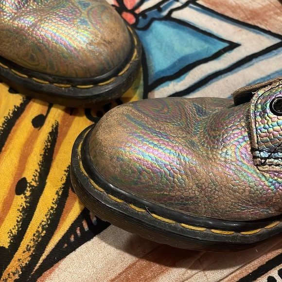 ✨RARE✨Dr Martens psychedelic coating vintage Made in England UK 5 EU 7 💀🐦⬛ - Picture 6 of 6